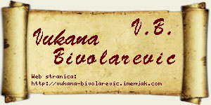 Vukana Bivolarević vizit kartica